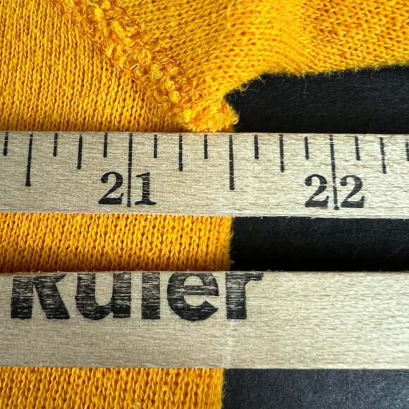 VTG 80s West Virginia Mountaineers Field Sweatshirt Medium Yellow Faded Crewneck - Picture 12 of 13